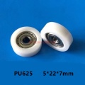 Plastic bearing nylon wheel roller pulley 10 pcs 5x22x7mm Nylon plastic Embedded 625 Groove Ball Bearings 5*22*7mm Guide Pulley