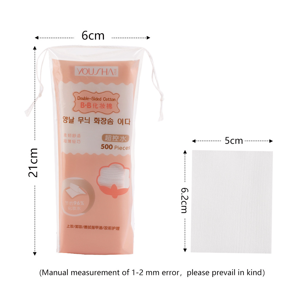 500PCS Korean Facial Organic Cotton Pads Facial Cleaning Nail Polish Remover Cosmetic Tissue Makeup Cotton Beauty Skin Care Tool