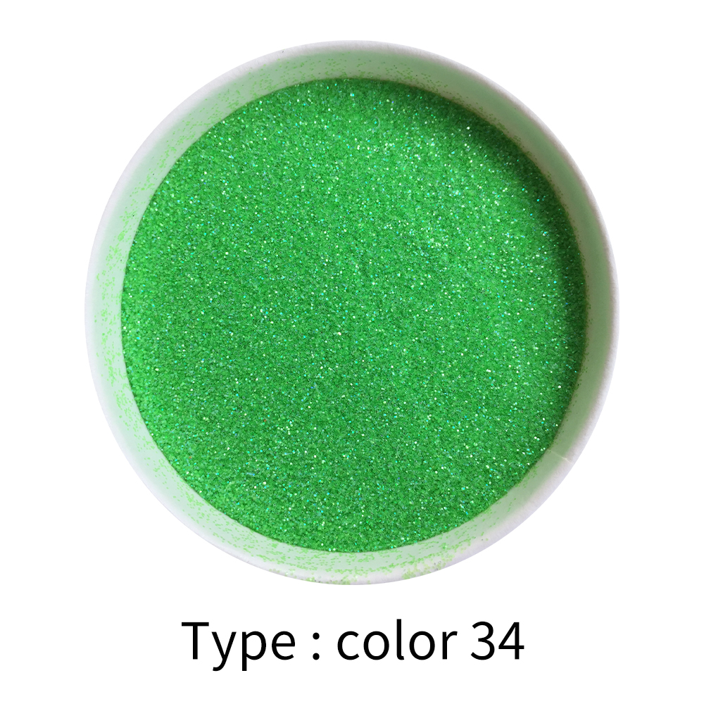 50g Fluorescent Green Glitter Powder Pigment Coating for Painting Nail Decorations Automotive Arts C