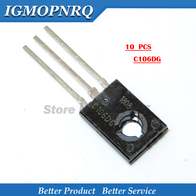 10PCS C106DG TO-126 C106 TO126 C106D One-way thyristor thyristor TO-126 4A 400V new