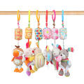 Cartoon Animal Rattle Baby Toys 0-12 Months Bed Stroller Crib Baby Mobile Hanging Rattles Newborn Plush Infant Educational Toys