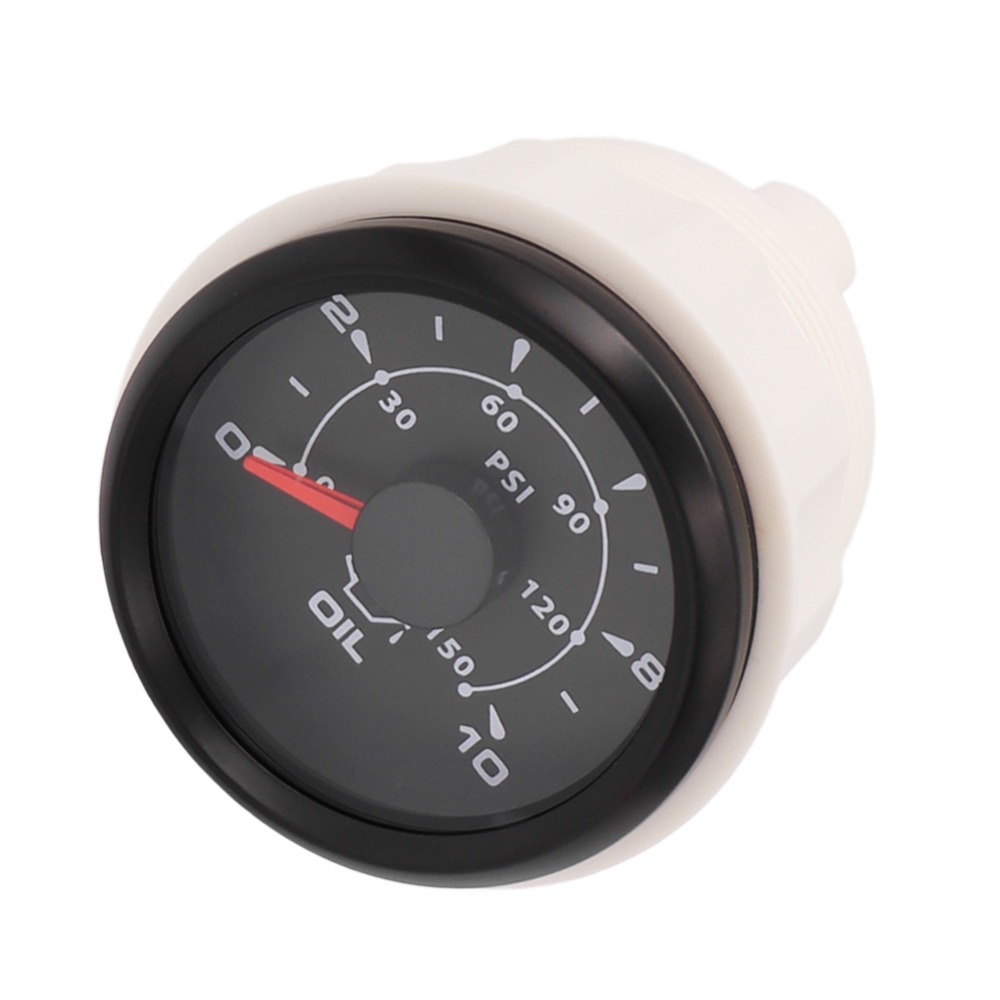 52mm Boat Car Oil Pressure Gauge 0~10 Bar/ 0~5Bar Waterproof Oil Pressure Meter with 7 Colors Backlight