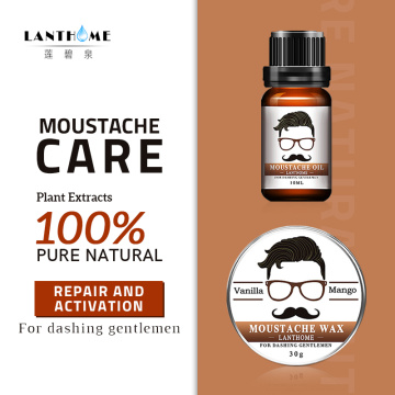 Lanthome Beard Oil and Balm Moustache Wax Beard Grooming Conditioner Grow Set Health Styling Moisturizing Smoothing