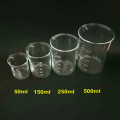 4pcs/set 50/150/250/500ml Glass Beaker For Laboratory Tests, Measuring Cup Volumetric Glassware For Lab Experiments