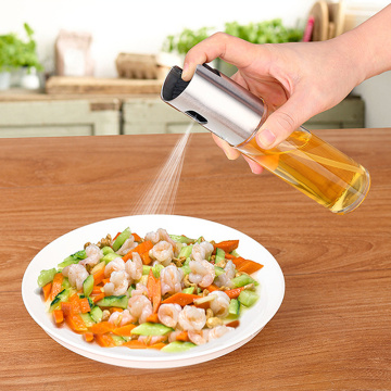 High quality Glass Olive Oil Sprayer Oil Spray Empty Bottle Vinegar Bottle Oil Dispenser for Cooking Salad Kitchen Baking