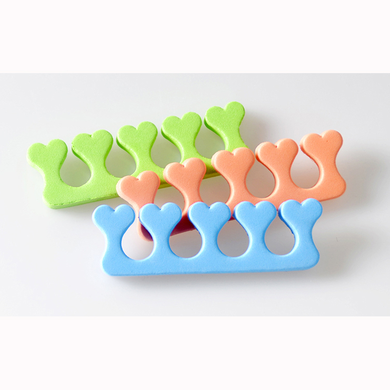 10Pcs / Pack Soft Form Toe Separator / Finger Spacer For Manicure Pedicure Nail Tool Flexible Soft Silica Random Color