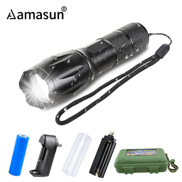Waterproof LED Portable Lanterns T6 L2 V6 Zoomable Flashlight 18650 5 Modes Camping Light Lamp Outdoor Hiking Emergency Lighting
