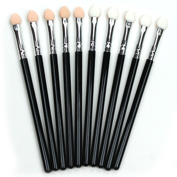 5PCS Portable Wood Handle Sponge Makeup Stick Eye Shadow Nose Shadow Lip Applicator Brush Cosmetic Tools Accessories