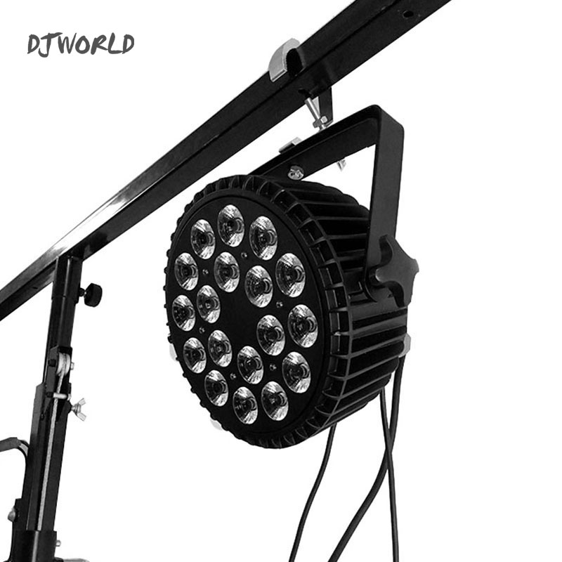 Djworld High Quality Aluminum Alloy LED Flat Par 18x18W 6in1 DJ Par DMX 512 Light DMX For Dj disco Party Lighting Stage Light