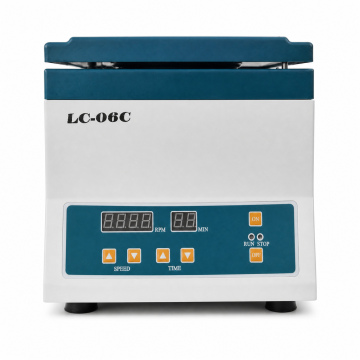 LC-06C Lab Centrifuge 6000rpm 5200xg Stepless Speed LED Display 0-99min Timer Compact 9kg 110V 220V with 5 Rotor Options