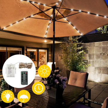 104 LED Solar Garden Umbrella light Outdoor Waterproof IP67 String Lights Light Sensor Control Garden Decorative Lamp