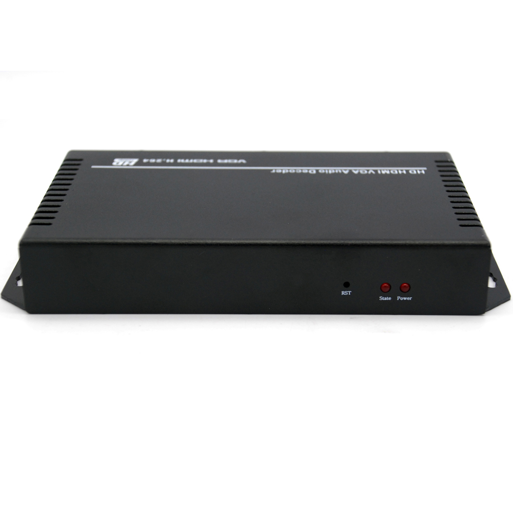 H.264 HDMI VGA HD Video Audio Decoder IP Streaming Decoder for HTTP RTSP RTMP UDP HLS IP Camera to IP Receiver