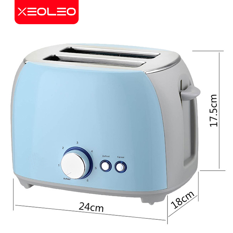 XEOLEO Automatic Toaster Sandwich Maker 2 Slices Breakfast Machine 6 Speeds Baking Cooking Appliances Home/Office Toasters 800W