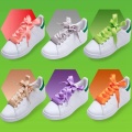 1Pair Satin Silk Ribbon Shoelaces White Sneaker shoes lace Canvas shoe laces 2cm Width 80cm/100cm/120cm Length Shoelace