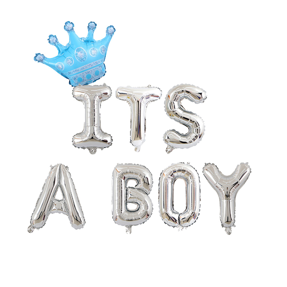Baby Shower 16 inch 34cm Gold Foil Balloons Its a Boy Girl Babyshower Decorations Party Supplies Gender Reveal