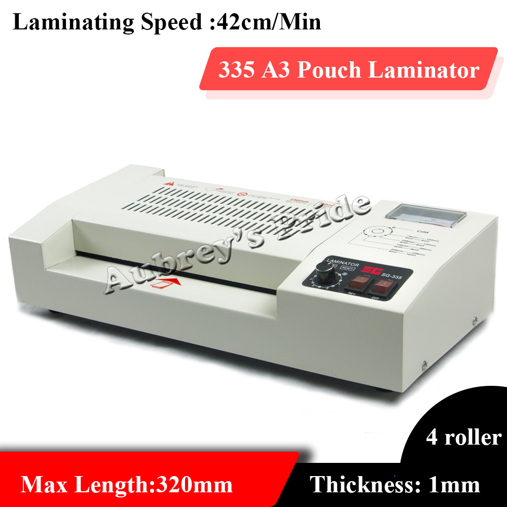 NEW 220V A3 12.5" 320mm Hot +Cold Thermal Laminating Machine Pouch Roll Laminator Office Equipment Embossers
