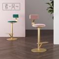 Net red photo high chair Nordic home ins light luxury rotating bar table chair cashier front desk lift stool