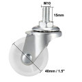uxcell 2 Inch 1.5 Inch Swivel Caster Wheels PP 360 Degree Threaded Stem Caster Wheel with Brake no Brake 1.5in Combo 4pcs
