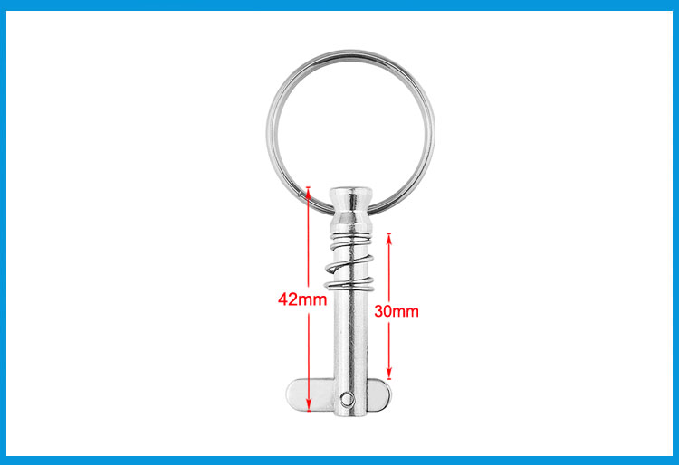 2PCS BSET MATEL Marine Grade 6.3*42mm 1/4 inch Quick Release Pin with Ring for Boat Bimini Top Deck Hinge Marine hardware