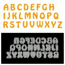 26pcs/Set Alphabet Letter Metal Die Cutting Dies For Sizzix Fustella Shot Cutting Machine DIY Scrapbooking Embossing Folder Suit