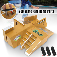 92D Skate Park Kit Ramp Parts For Tech Deck Fingerboard Excellent Gift For Extreme Sports Enthusiasts Sport Training