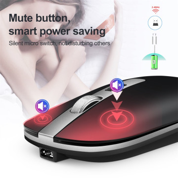 Free Shipping CARPRIE Rechargeable 2.4G Wireless Mouse Metal Noiseless Silent Click Optical Mouse Ratón silencioso inalámbrico