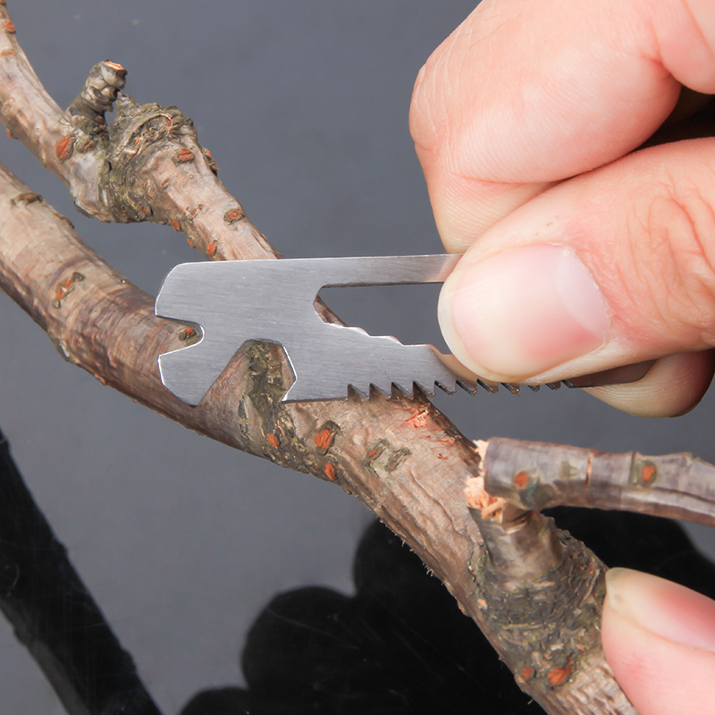 Outdoor camping multi tool cutting rope knife opener screwdriver crowbar