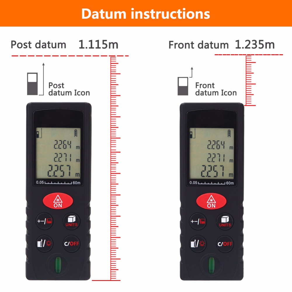 New arrival 60m laser distance meter laser rangefinder accuracy 2mm Maximum measuring distance 60m