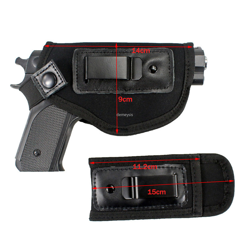 Universal Military Pistol Holster Concealed CS Tactical Gun Holster for All Compact Subcompact Gun Holsters with Magazine Pouch