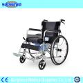 lightweight folding commode wheelchair with removable bucket