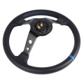 3 Colors 14inch 350mm Car Racing Steering Wheel Aluminum Bracket and PVC Leather Button Sport Steeing wheel with Logo