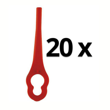 20 PCS Red Plastic Blade Cutter Replace Strimmer Line 3mm Diameter Cord Grass Trimmer Line Grass Cutting Grass Replacement