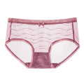 LANGSHA 3Pcs/set Women Panties Seamless Fashion Cute Bow Girls Underwear Sexy Lace Low-Rise Briefs Cotton Transparent Lingerie