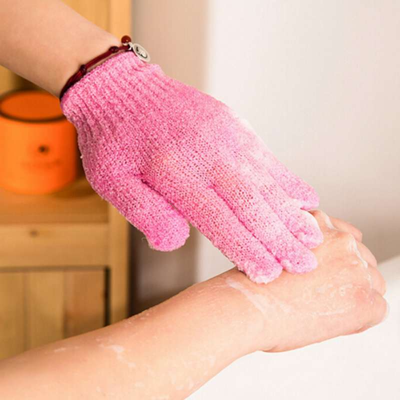 Bath Peeling Exfoliating Mitt Glove Shower Scrub Gloves Resistance Body Massage Sponge Wash Skin Moisturizing SPA Foam Scrubbers
