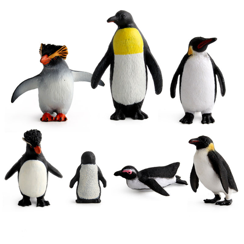 9 Kidns Soft Rubber Toys Simulation Penguin Multiple Modeling Animal Figure Collectible Toys Penguin Animal Action Figures Kids