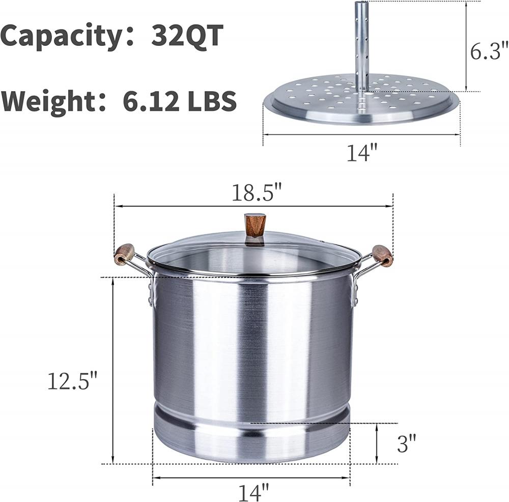 Silver Large Capacity Steamer