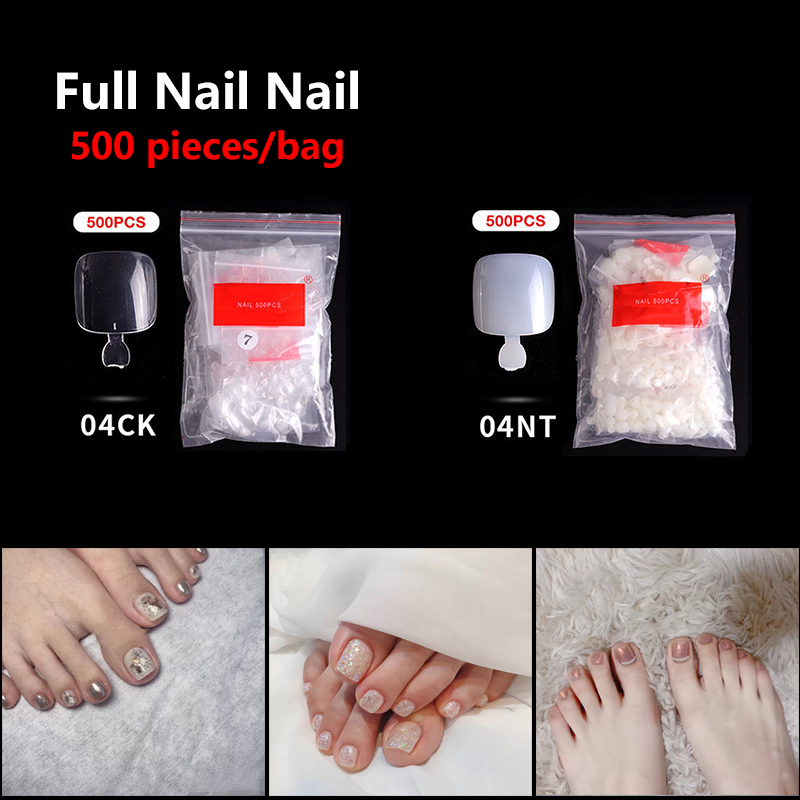 500pcs Nail Manicure French Pointed Nails Seamless Nails Ballet Nail Art Set DIY Transparent Nails Toenails False Full Nail Tips