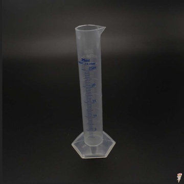 25ml Plastic Graduated Laboratory Lab Test Measuring Cylinder Container Tube