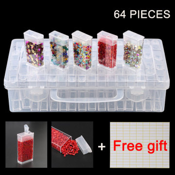 Plastic Container Storage Box Diamond Painting Accessories with Bottles Diamant Painting Box Holder jewelry rectangle Box Case