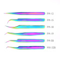 Funmix tweezers for volume eyelash extension 3D 6D stainless steel tweezers individual eyelash tweezer with gift box