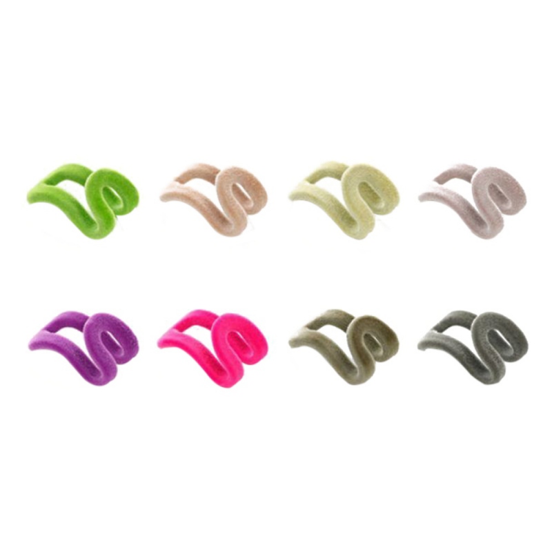 10PCS/Lot Cloth Hanger Hook Mini Flocking Clothes Hanger Easy Hook Closet Organizer Holder Random Color