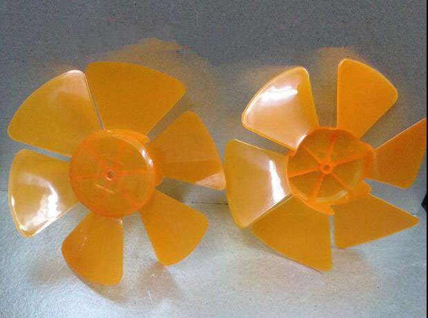 Fan Parts 10-inch orange 6-blades fan blade 8mm central hole