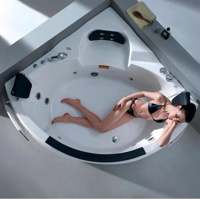 Massage bathtub Sexy Small Bathtubs corner Indoor Whirlpool bath tub M-2019