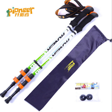 2020 New Ultra-Light Adjustable Camping Hiking Walking Trekking Stick Alpenstock Carbon Fiber Climbing Skiing Ski Pole