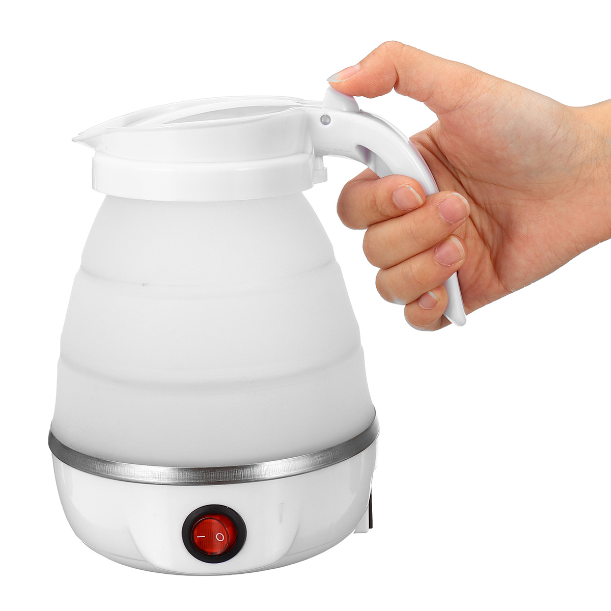 800W 600ml Mini Foldable Electric Kettles Silicone Travel Electric Kettle 220V Portable Water Boiler Collapsible Camping Kettle