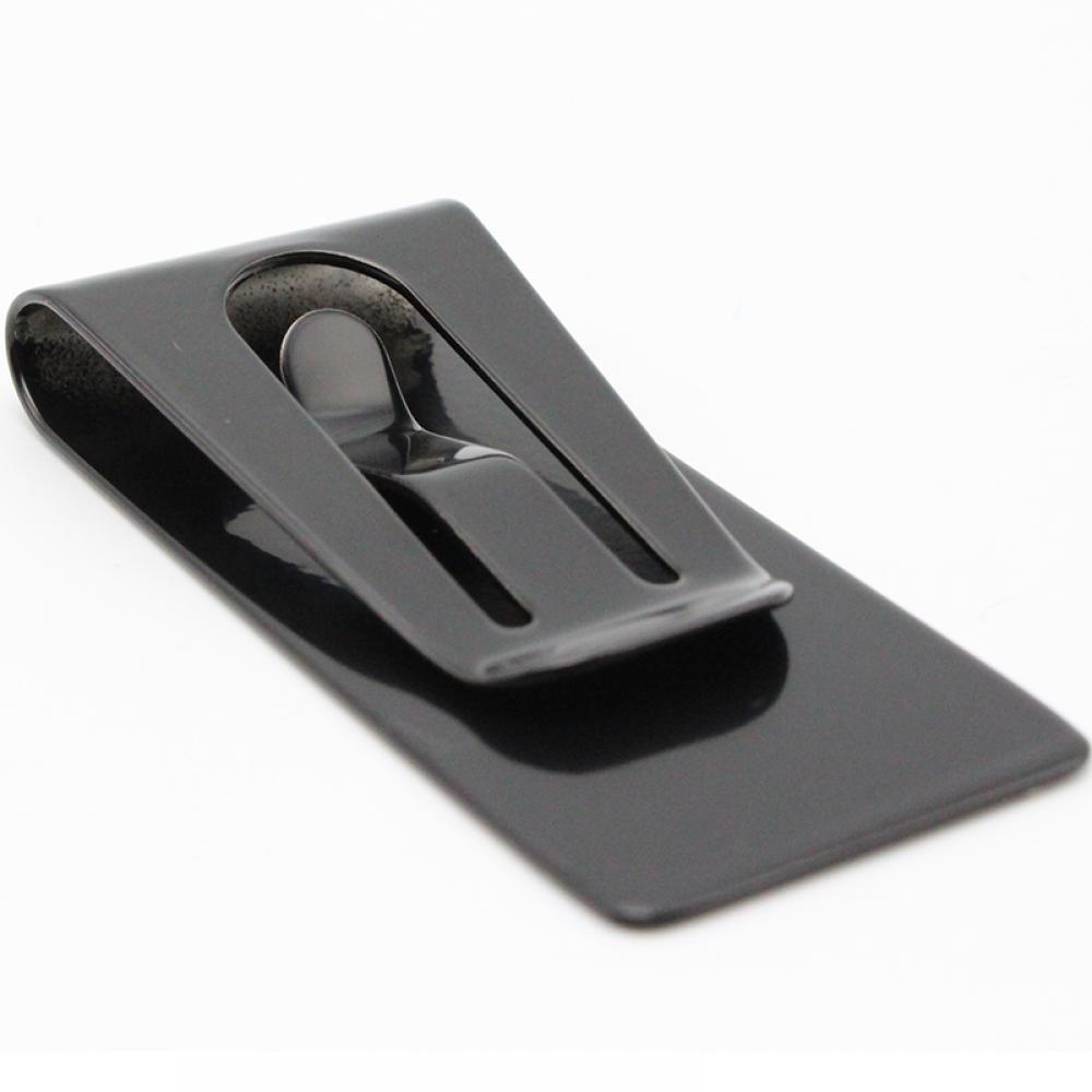 High Quality Stainless Steel Metal Money Clip Fashion Simple Black Dollar Cash Clamp Holder Wallet for Men Women Unisex
