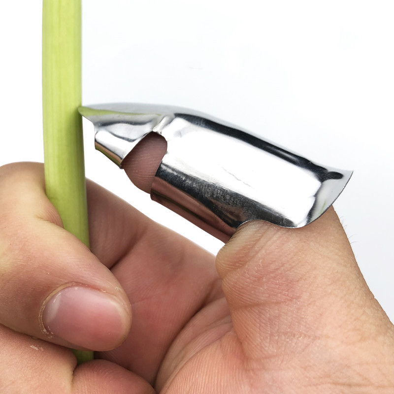 Adjustable Thumb Knife Finger Protector Finger Pinching Machine Vegetable Fruit Blade Ring Steel Garden Gloves Harvesting Knife