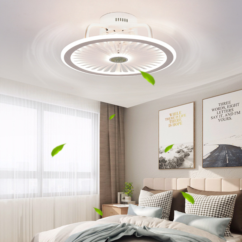 48cm Smart Ceiling Fan with Remote Control Cell Phone Indoor Home Decor Light Modern Lighting Circular Lamp Stepless Dimming