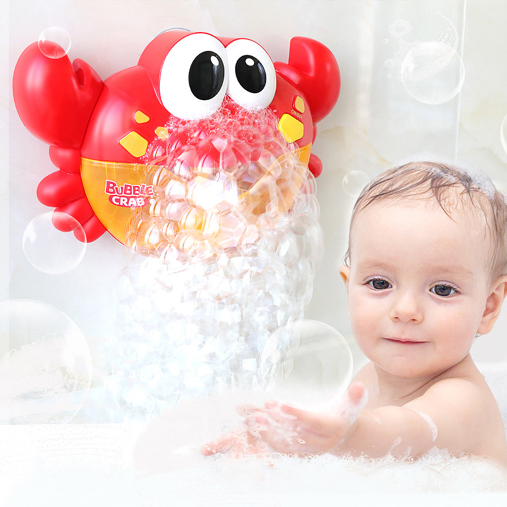 Bubble Machine Crab Music Kids Bath Toy Bathtub Soap Automatic Bubble Maker Baby Bathroom Play Game for Children