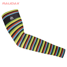 20201 Rainbow Bars Leg Warmers Black UV Protection Cycling Arm Warmer Breathable Bicycle Running Racing MTB Bike Leg Sleeve